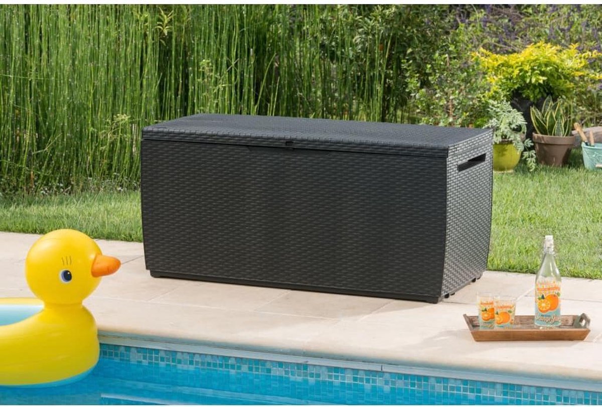 Keter Capri Opbergbox - 302L - 123x53,5x57cm - Grafiet