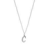 Letter ketting - initiaal C - Zilver - 42 cm