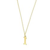 Letter ketting - initiaal I - Goud - 42 cm