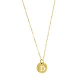 Letter ketting coin - initiaal D - Goud - 40 cm