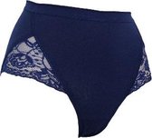 806 Dames tailleslip met kanten inzet Marine XL