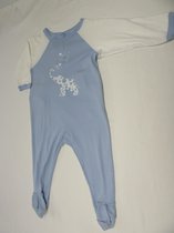 petit bateau  pyjama , katoen , bleek blauw olifant ,  74 - 12 maand