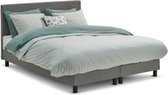 Beter Bed Ambra Complete Boxspring met Silver Pocket Deluxe Foam matras en verstelbaar hoofdbord - 160 x 200 cm - Grijs