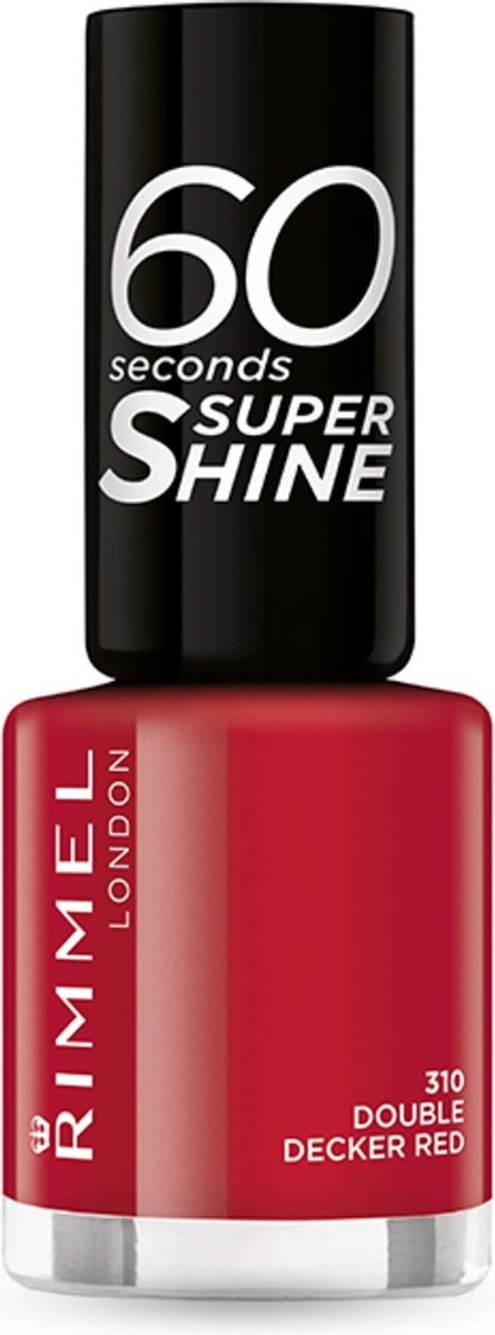 Goedkoopste Rimmel London 60 Seconds Super Shine Nagellak - 310 Double Decker Red
