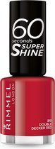 Rimmel London 60 Seconds Super Shine Nagellak - 310 Double Decker Red