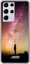 6F hoesje - geschikt voor Samsung Galaxy S21 Ultra -  Transparant TPU Case - Watching the Stars #ffffff