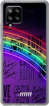 6F hoesje - geschikt voor Samsung Galaxy A42 -  Transparant TPU Case - Love is Love #ffffff