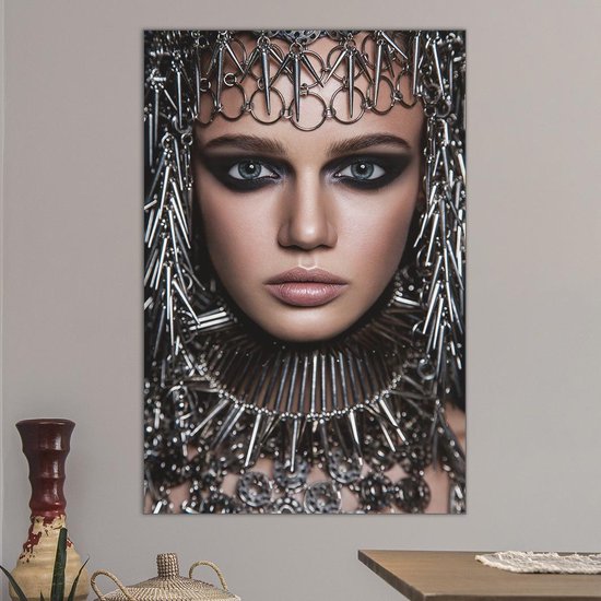 Canvas Schilderij - Iron Woman - 60 x 60 cm - PosterGuru.nl