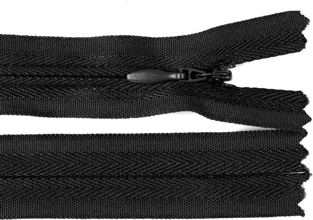 Afbeelding van product 10 zwarte blinde ritsen, 40 cm lang