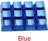 R-4 Hoogte - 12 Keycaps Voor Q,W,E,R,A,S,D,F en Pijltjes Toetsen - Key Cap Blue - Inclusief Keycap Puller - Toetsenbord - Gaming