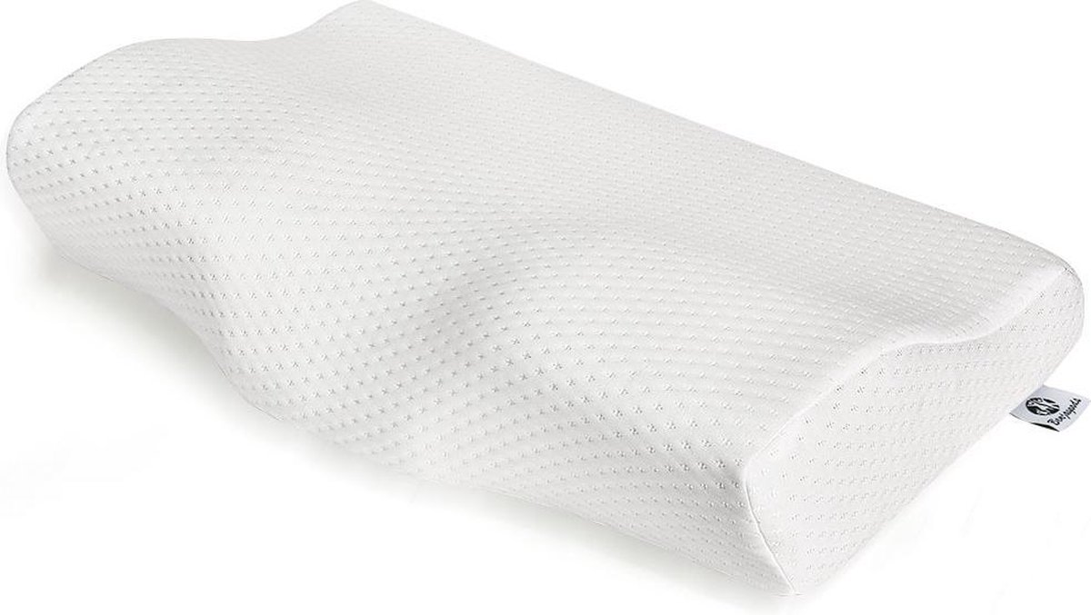 Benjagoods Ergonomisch Hoofdkussen - Hoofdkussen nekklachten - Traagschuim hoofdkussen - Hoofdsteun - Orthopedisch hoofdkussen - 50x30 cm