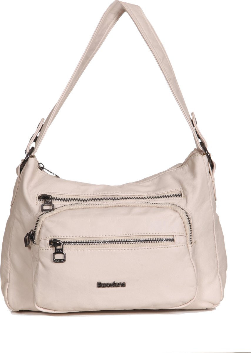 21KBarcelona Schoudertas Handtas Dames (1635) Beige