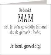 Felicitatie Kaarten - Mam - Moeder - Vriendin - Humor - set van 2 stuks