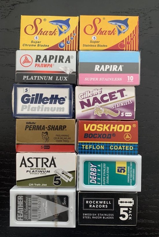 Safety Razor Blade sampler pack (65 scheermesjes)