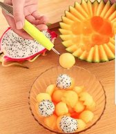 ijsschep en mesje -decoratie ei  ijsbal-ei decoratie- ijsschep- ijsbol maker - dubbelzijdig- fruit in stukjes snijden- fruit vormpjes maken - meloen snijder- keukenhulp- handig-koo