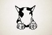 Wanddecoratie - Hond - Bull Terrier - XS - 29x25cm - Zwart - muurdecoratie - Line Art