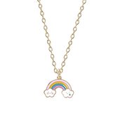 Regenboog & Wolkjes - Goudkleurig - Kinderketting