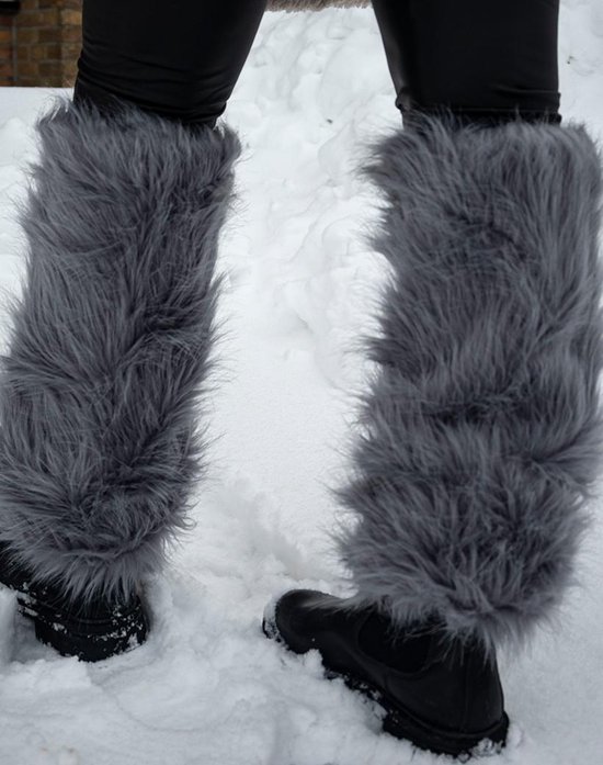 Beenwarmers faux fur-grijs | bol.com