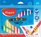 Color'Peps Twist kleurkrijt x12 - in hersluitbaar etui