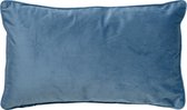 FINN - Kussenhoes velvet Provincial Blue 30x50 cm - blauw