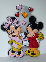 Disney wanddecoratie mickey & minnie in love - 3D - 40 Br x 49 H