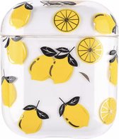 AirPods hoesje - Lemon - AirPods Case - AirPods Cover - Citroen - Doorzichtig