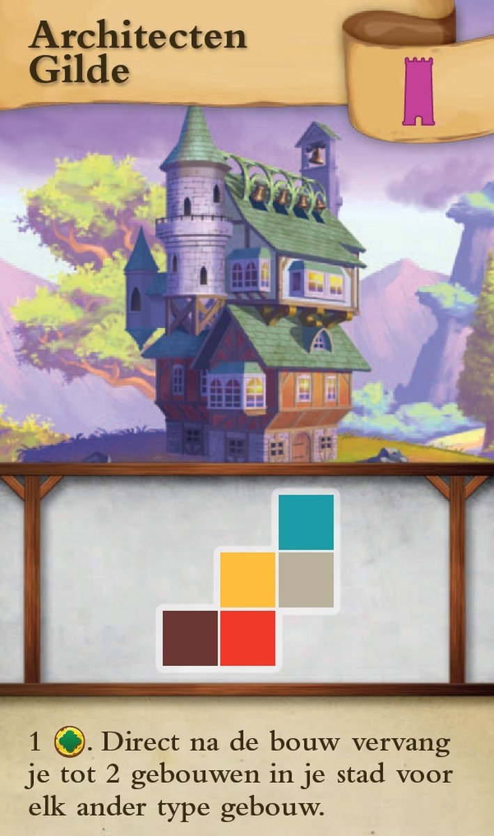 White Goblin Games - Tiny Towns - familiespel - 1 tot 6 spelers - 45 minuten - Vanaf 10 jaar - Plan slim en bouw een bloeiende stad — afbeelding 3