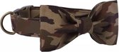 Halsband met strik army - camouflage - legerprint - stoer - camo - hondenstrik - leger