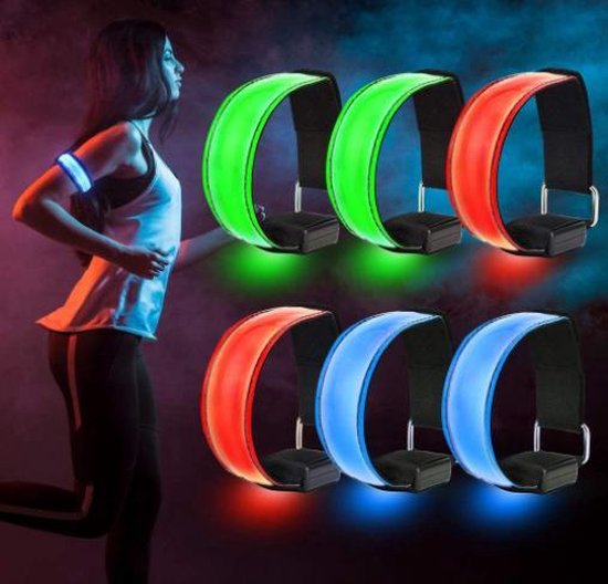 Bracelet LED, paquet de 4, bracelet lumineux réfléchissant pour enfants,  sans danger