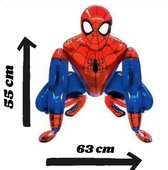 Partygoodz Spiderman XL Ballon 3D Folieballon - Versiering - Decoratie - Kinderfeest - Kinderverjaardag - Feest - Grote Ballonnen - Inclusief opblaasrietje