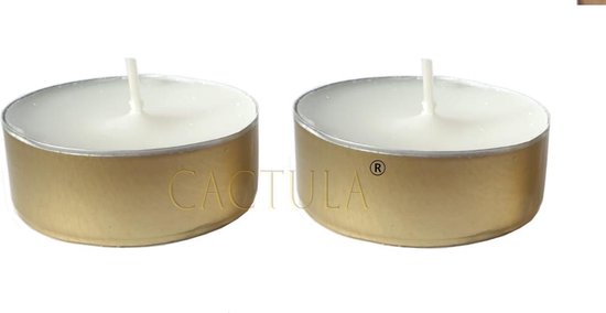 Cactula Waxine lichtjes Maxi in cup | 8 stuks | 10 branduren | bol.com
