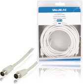 Valueline VLSB40000W100 câble coaxial 10 m Blanc