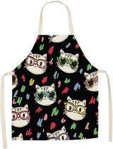 Schort - Keukenschort - Ook leuk als cadeau - schort met katten - kookschort -