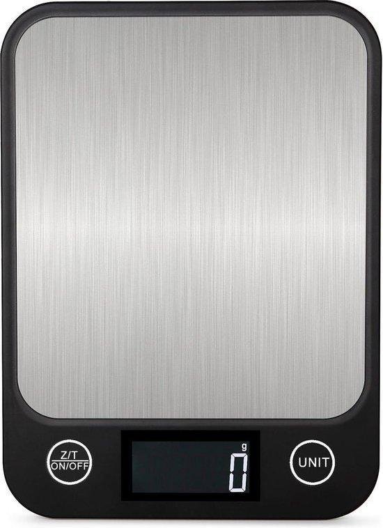TEKTAS™ - Digitale Keukenweegschaal CX (5kg) - Zwart - Compact - Digitaal - Keuken accessoires - Digital Kitchen Scale - Tektas™