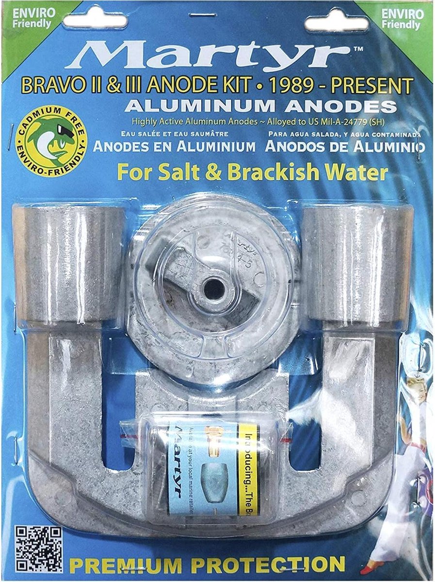 Mercruiser aluminium Anodekit Sterndrive Bravo II & III type CMBRAVO2Y3KITA