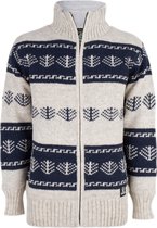 Gebreid Wollen Heren/Uni Vest van Schapenwol met dunne polar Fleece voering en hoge kraag - SHAKALOHA - M Pine Beige XXL