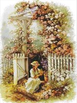 Borduren - Garden Girl - Joy Sunday - 42x53 cm - compleet pakket