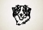 Wanddecoratie - Hond - Kooikerhondje 4 - S - 47x45cm - Zwart - muurdecoratie - Line Art