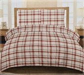 Luxe Flanel dekbedovertrek Lits-Jumeaux 240 x 220 cm Burby Red