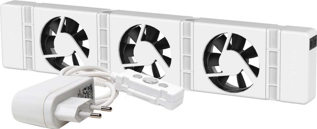 SpeedComfort Radiator Ventilator Mono set – Past op elke radiator & Makkelijk te installeren - Energie besparen door betere warmteverdeling - SpeedComfort
