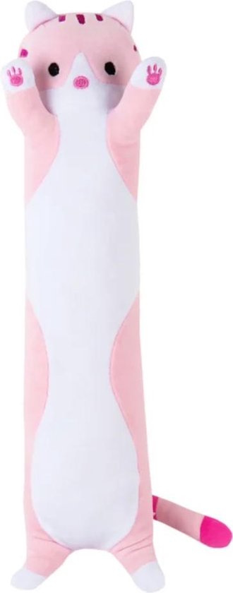 MUFEIRUO Lang Kuscheltier Katze, 90cm Lang Avocado Stofftier Kissen, Kawaii Plüschtiere, Katze Spielzeug Plüschkissen Für Kinder,Erwachsene