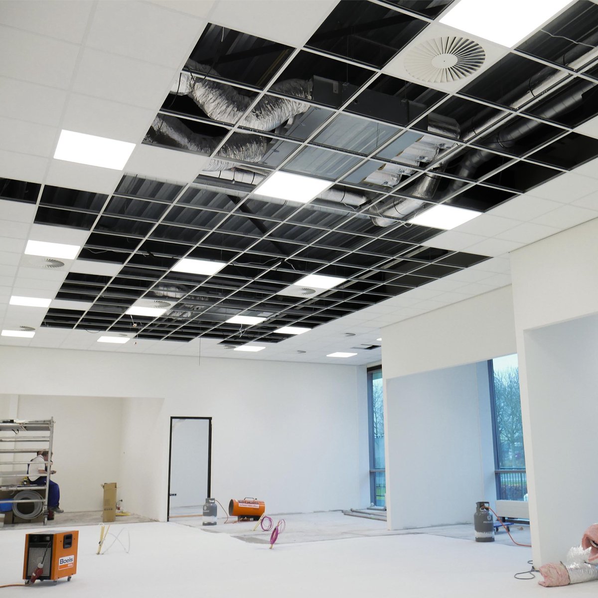 Gloed efficiënt Verstrikking LED paneel - 60 x 60 - Systeemplafond verlichting - Set van twee LED  plafondlampen | bol.com