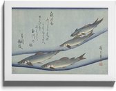 Walljar - Utagawa Kuniyoshi - Trout - Dieren poster met lijst