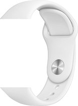 Wit sport bandje geschikt voor Apple Smartwatch 42/44 mm M/L – YOUNIQ – iWatch Series 1/2/3/4/5/6/SE - Horloge Band Strap geschikt voor Apple watch