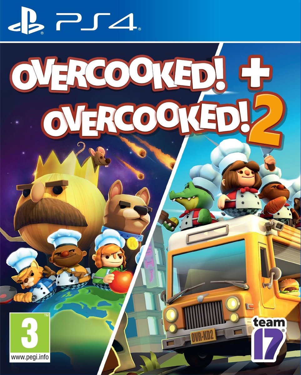 Overcooked Double Pack - Overcooked 1 & 2 - PS4 - Plaion