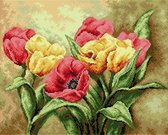 Voorbedrukt stramien Bosje Tulpen - ORCHIDEA 40 x 50 (EXCLUSIEF GARENS)