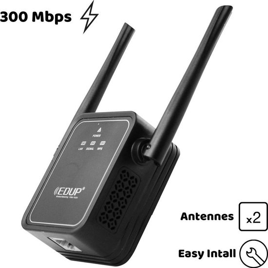 Wifi versterker – 300 Mbps - Stopcontact – Wifi Repeater – Range Extender -  Met... | bol.com