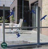 Vogelbescherming  raamstickers set 5 vogels   Donker Blauw (3)