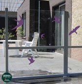 Vogelbescherming  raamstickers set 5 vogels   Paars (15)