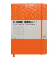 LEUCHTTURM 1917 Notebook Medium (A5), Hardcover, 251 Numbered Pages, Lined, Ruled, Neon Orange
